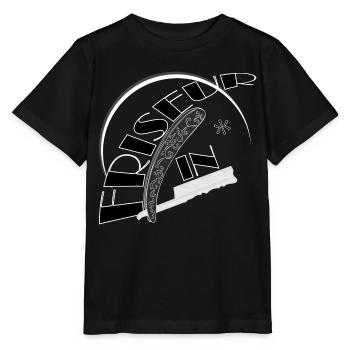 Coiffeur Razor Salon noir blanc - T-shirt bio MINI CREATOR Stanley/Stella Enfant - noir - Devant - Mikhail (115cm)