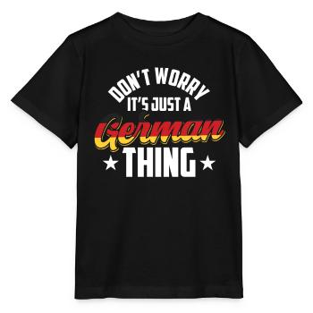 Keine Angst Ist Nur Eine Deutsche Sache Deutsch - Stanley/Stella Kinder T-Shirt MINI CREATOR  - Schwarz - Vorne - Mikhail (115cm)