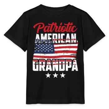 Grand-père américain patriote US Patriot - T-shirt bio MINI CREATOR Stanley/Stella Enfant - noir - Devant - Mikhail (115cm)