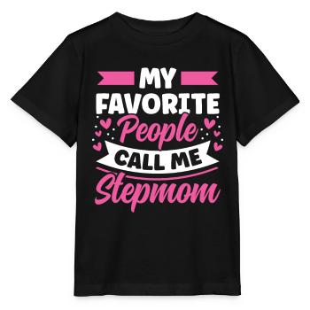 Meine Lieblingsmenschen Nennen Mich Stiefmutter - Stanley/Stella Kinder T-Shirt MINI CREATOR  - Schwarz - Vorne - Mikhail (115cm)