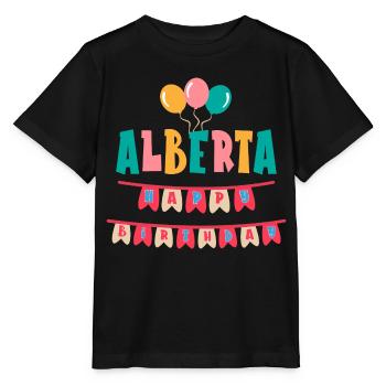 t-shirt joyeux anniversaire Alberta joyeux anniversaire - T-shirt bio MINI CREATOR Stanley/Stella Enfant - noir - Devant - Mikhail (115cm)