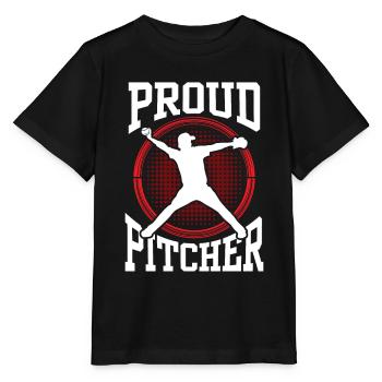 Fier lanceur de baseball Lanceur Hobby - T-shirt bio MINI CREATOR Stanley/Stella Enfant - noir - Devant - Mikhail (115cm)