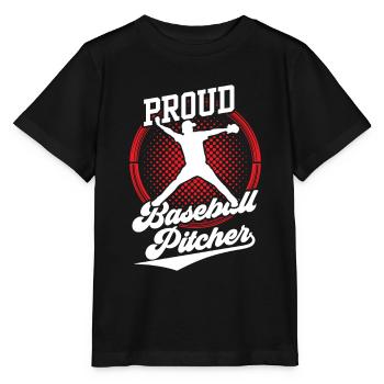 Fier lanceur de baseball Lanceur Hobby - T-shirt bio MINI CREATOR Stanley/Stella Enfant - noir - Devant - Mikhail (115cm)