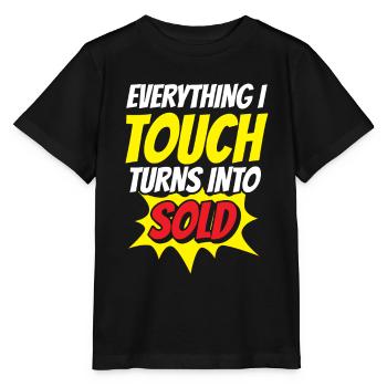 Tout ce que je touche est vendu à des maisons de courtage - T-shirt bio MINI CREATOR Stanley/Stella Enfant - noir - Devant - Mikhail (115cm)
