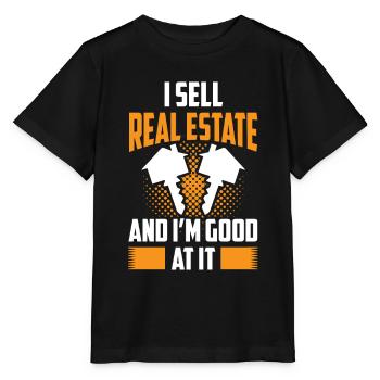 I sell real estate and I'm good at it - Stanley/Stella MINI CREATOR Kids’ T-Shirt - black - Front - Mikhail (115cm)