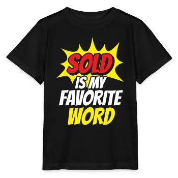 Vendu est mon mot préféré Agent immobilier - T-shirt bio MINI CREATOR Stanley/Stella Enfant - noir - Devant - Mikhail (115cm)