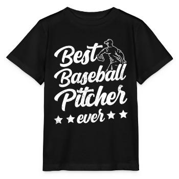 Best Baseball Pitcher Ever Hobby Pitcher - Stanley/Stella MINI CREATOR Kids’ T-Shirt - black - Front - Mikhail (115cm)