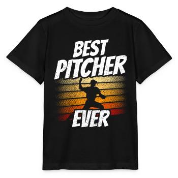 Best Baseball Pitcher Ever Hobby Pitcher - Stanley/Stella MINI CREATOR Kids’ T-Shirt - black - Front - Mikhail (115cm)