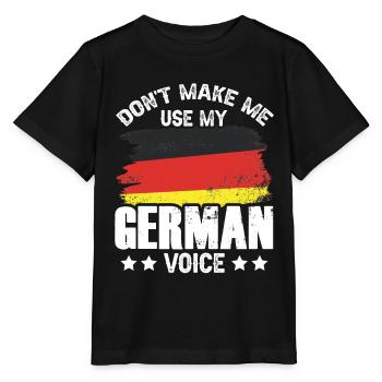 Ne forcez pas ma voix allemande allemande - T-shirt bio MINI CREATOR Stanley/Stella Enfant - noir - Devant - Mikhail (115cm)