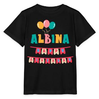 T-shirt Albina joyeux anniversaire joyeux anniversaire - T-shirt bio MINI CREATOR Stanley/Stella Enfant - noir - Devant - Mikhail (115cm)