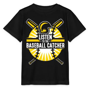 Écouter le receveur de baseball Hobby - T-shirt bio MINI CREATOR Stanley/Stella Enfant - noir - Devant - Mikhail (115cm)