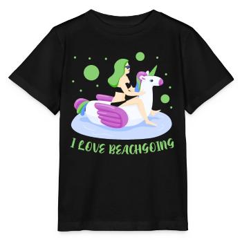 I love beach holiday beach beach beachgoers - Stanley/Stella MINI CREATOR Kids’ T-Shirt - black - Front - Mikhail (115cm)