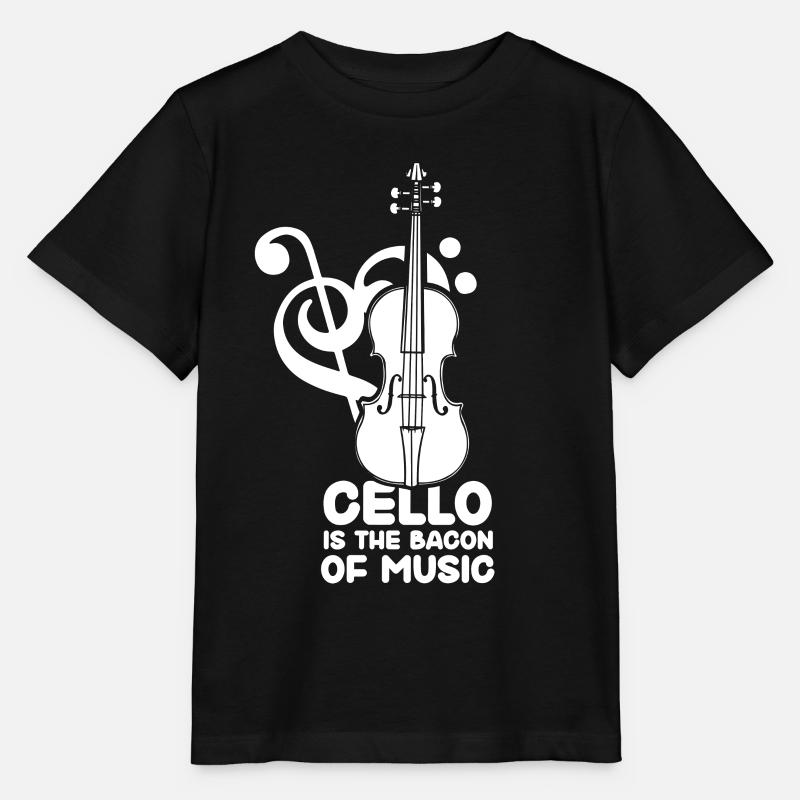 Le violoncelle est le bacon de la musique Le violoncelliste du violoncelle - T-shirt bio MINI CREATOR Stanley/Stella Enfant - noir