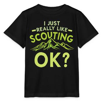 J’aime beaucoup le scoutisme clan scout - T-shirt bio MINI CREATOR Stanley/Stella Enfant - noir - Devant - Mikhail (115cm)