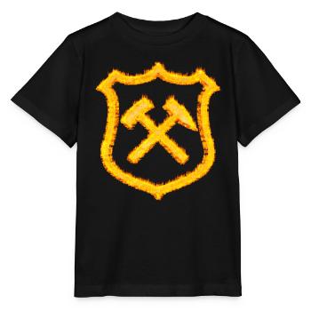 Hammer und Schlägel Bergbau Kohle Geschenk - Stanley/Stella Kinder T-Shirt MINI CREATOR  - Schwarz - Vorne - Mikhail (115cm)