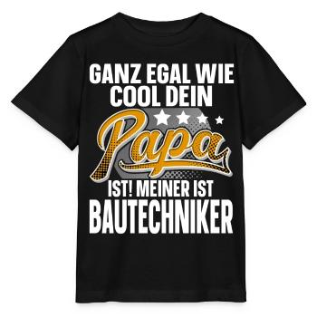 Bautechniker Papa Vater Vatertag Cooler Papa - Stanley/Stella Kinder T-Shirt MINI CREATOR  - Schwarz - Vorne - Mikhail (115cm)