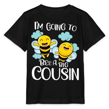 Going To Be A Big Cousin Bee Promoted To Cousin - Stanley/Stella MINI CREATOR Kids’ T-Shirt - black - Front - Mikhail (115cm)