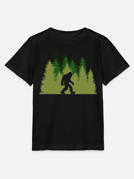 Bigfoot Im Wald - Stanley/Stella Kinder T-Shirt MINI CREATOR  - Schwarz