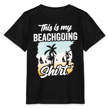 This is my beach shirt beach beach holiday - Stanley/Stella MINI CREATOR Kids’ T-Shirt - black - Front - Mikhail (115cm)