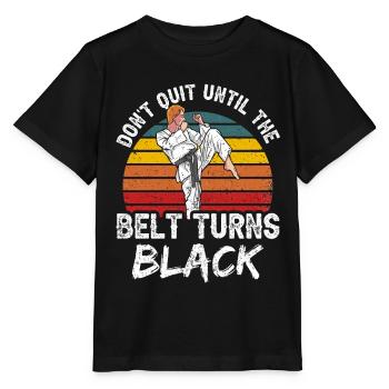 Don't give up until the belt turns black MMA Gur - Stanley/Stella MINI CREATOR Kids’ T-Shirt - black - Front - Mikhail (115cm)