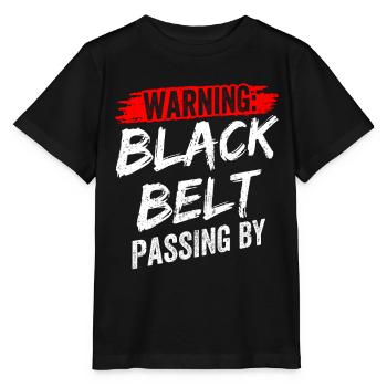 Avertissement : La ceinture noire passe la ceinture noire - T-shirt bio MINI CREATOR Stanley/Stella Enfant - noir - Devant - Mikhail (115cm)