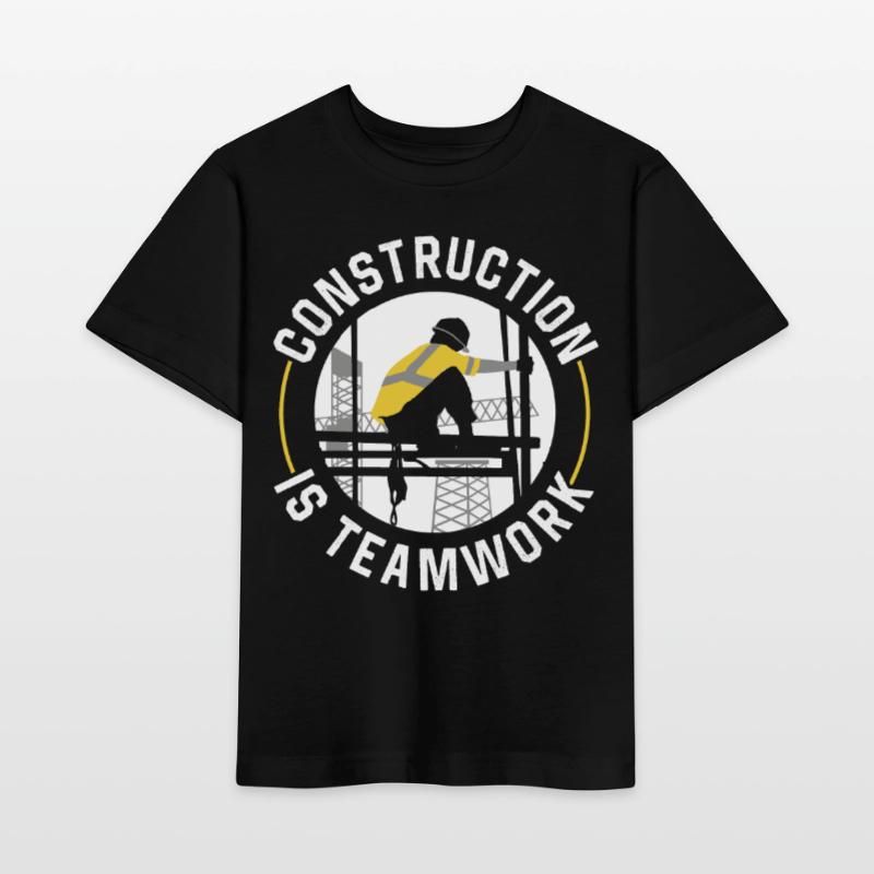 Construction work is teamwork Construction Teamwork Construction site Stanley/Stella MINI CREATOR Kids’ T-Shirt