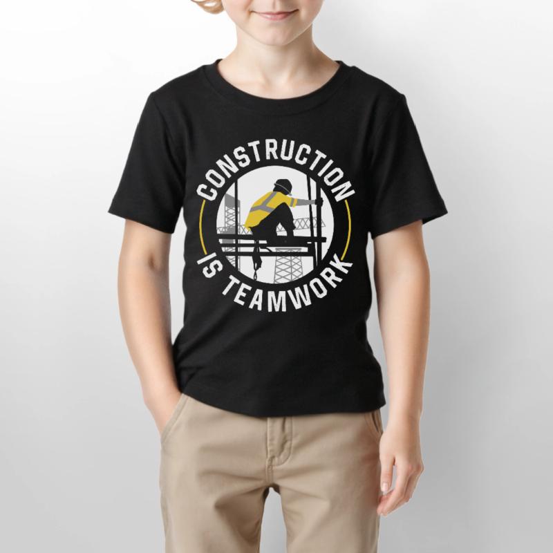 Construction work is teamwork Construction Teamwork Construction site Stanley/Stella MINI CREATOR Kids’ T-Shirt