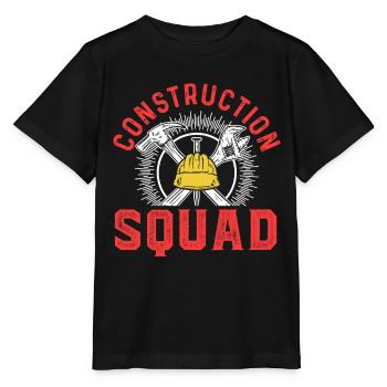 Équipe de construction Équipe de chantier Travail d’équipe Travailleurs de la construction Construction - T-shirt bio MINI CREATOR Stanley/Stella Enfant - noir - Devant - Mikhail (115cm)