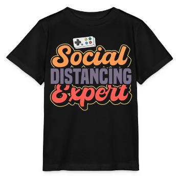 I am an expert in social affairs - Stanley/Stella MINI CREATOR Kids’ T-Shirt - black - Front - Mikhail (115cm)