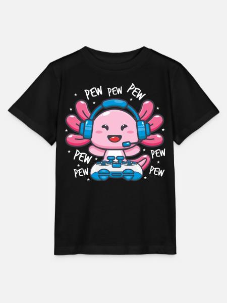 I Axolotl-geburtstagskind Zeit Zum - Stanley/Stella Kinder T-Shirt MINI CREATOR - Schwarz