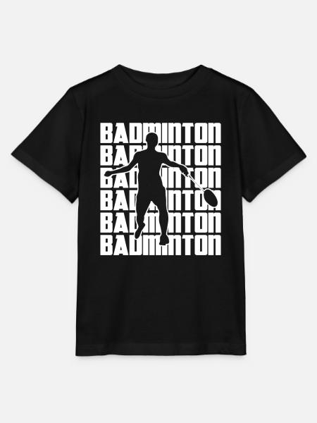 Cooler Badmintonspieler - Stanley/Stella Kinder T-Shirt MINI CREATOR - Schwarz