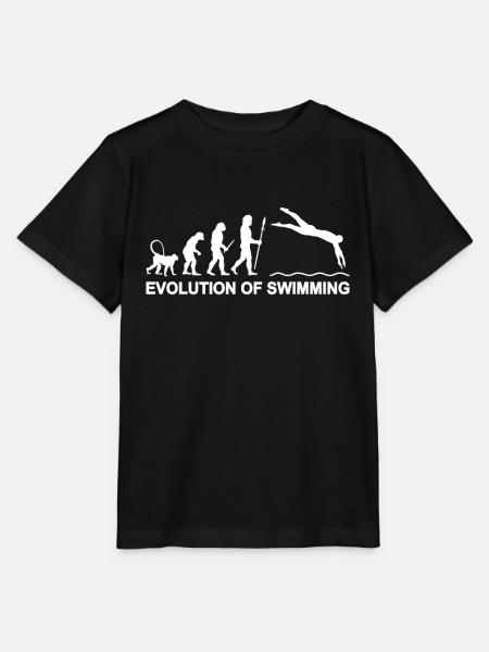 Evolución de la natación - Camiseta para niños MINI CREATOR de Stanley/Stella - negro
