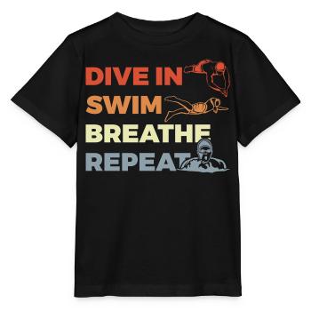 Daily routine for swimmers - Stanley/Stella MINI CREATOR Kids’ T-Shirt - black - Front - Mikhail (115cm)