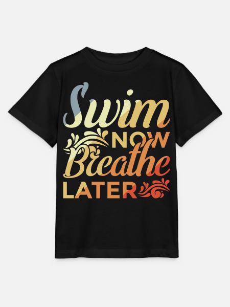 Schwimmer Motivation - Stanley/Stella Kinder T-Shirt MINI CREATOR - Schwarz