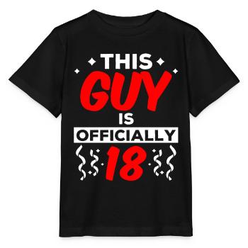 Dieser Typ Ist Offiziell 18 Achtzehn Geburtstag - Stanley/Stella Kinder T-Shirt MINI CREATOR  - Schwarz - Vorne - Mikhail (115cm)