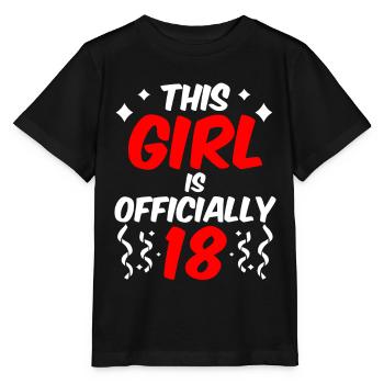 Dieses Mädchen Ist Offiziell 18 Achtzehn Feier - Stanley/Stella Kinder T-Shirt MINI CREATOR  - Schwarz - Vorne - Mikhail (115cm)
