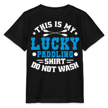 C’est mon bonheur Pagayer ne pas laver - T-shirt bio MINI CREATOR Stanley/Stella Enfant - noir - Devant - Mikhail (115cm)