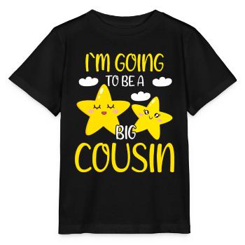 Going To Be A Big Cousin Star Promoted To Cousin - Stanley/Stella MINI CREATOR Kids’ T-Shirt - black - Front - Mikhail (115cm)