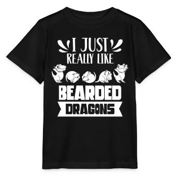 I just like bearded dragons very much Bearded Dragon - Stanley/Stella MINI CREATOR Kids’ T-Shirt - black - Front - Mikhail (115cm)
