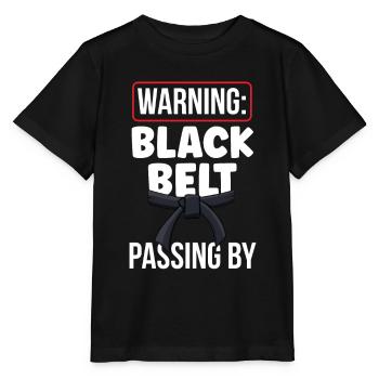 Avertissement : La ceinture noire passe la ceinture noire - T-shirt bio MINI CREATOR Stanley/Stella Enfant - noir - Devant - Mikhail (115cm)