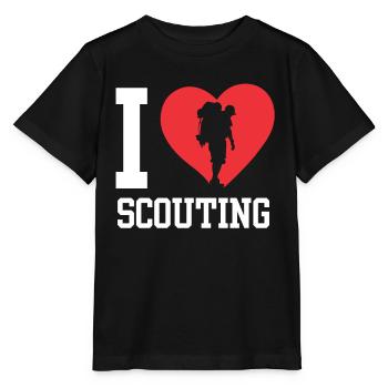 J’aime le camp de clan scout scout des scouts - T-shirt bio MINI CREATOR Stanley/Stella Enfant - noir - Devant - Mikhail (115cm)