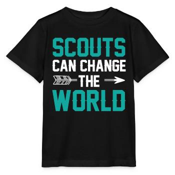 Les scouts peuvent changer le monde Dictons du clan - T-shirt bio MINI CREATOR Stanley/Stella Enfant - noir - Devant - Mikhail (115cm)