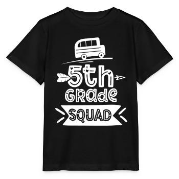 5 élèves de cinquième année de l’école d’équipe de classe - T-shirt bio MINI CREATOR Stanley/Stella Enfant - noir - Devant - Mikhail (115cm)