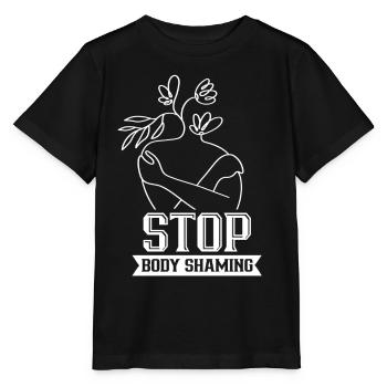 Plus de body shaming agaçant bodyshaming - T-shirt bio MINI CREATOR Stanley/Stella Enfant - noir - Devant - Mikhail (115cm)