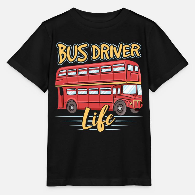 Vie d’un chauffeur de bus Chauffeur d’autobus Chauffeur d’autobus - T-shirt bio MINI CREATOR Stanley/Stella Enfant - noir