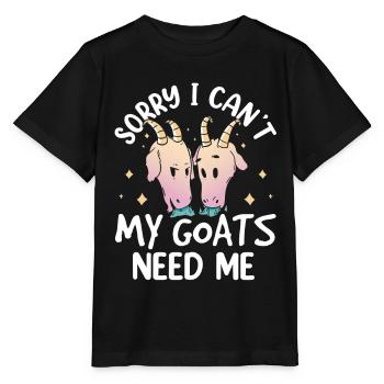 Malheureusement, mes chèvres n’ont pas besoin de moi animal - T-shirt bio MINI CREATOR Stanley/Stella Enfant - noir - Devant - Mikhail (115cm)
