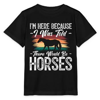 cadeau cavalier - Cadeau cheval - fan de chevaux. - T-shirt bio MINI CREATOR Stanley/Stella Enfant - noir - Devant - Mikhail (115cm)