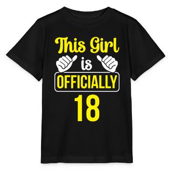 Dieses Mädchen Ist Offiziell 18 Achtzehn Feier - Stanley/Stella Kinder T-Shirt MINI CREATOR  - Schwarz - Vorne - Mikhail (115cm)