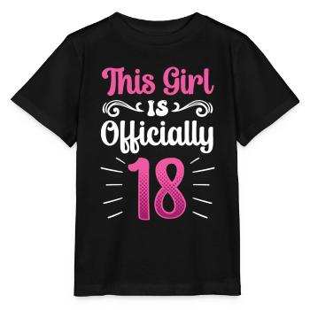 Dieses Mädchen Ist Offiziell 18 Achtzehn Feier - Stanley/Stella Kinder T-Shirt MINI CREATOR  - Schwarz - Vorne - Mikhail (115cm)