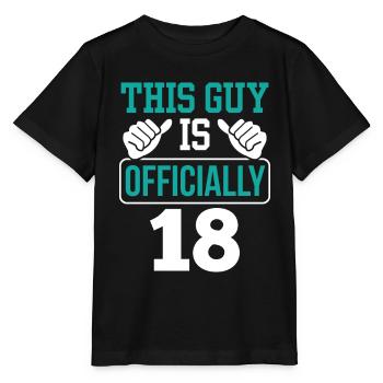 Dieser Typ Ist Offiziell 18 Geburtstag Achtzehn - Stanley/Stella Kinder T-Shirt MINI CREATOR  - Schwarz - Vorne - Mikhail (115cm)